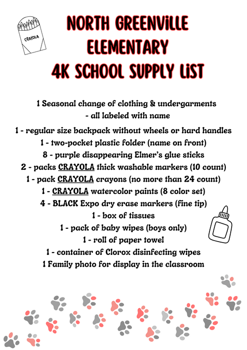 NGES Supply List